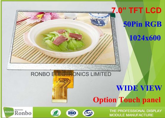 ZJ070NA - 01P TFT LCD Display High Brightness Tft Touch Screen 1024 X 600 Pixels