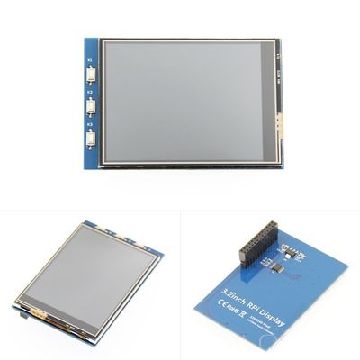 350cd/m² Brightness Lcd Control Board 3.2'' Raspberry Pi Resistive Touch LCM Module