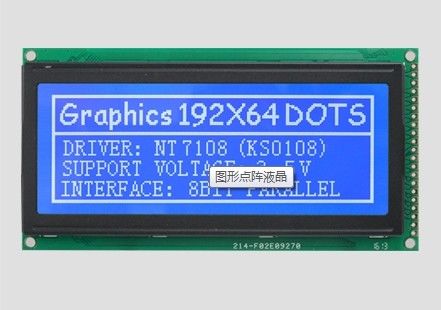 120.0mm*62.0mm Dot Matrix LCD Module 192*64 Character Graphic LCD Display Module