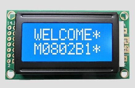 8*2 Character LCD Display Module Monochrome LCD Module Parallel Negative White 5v