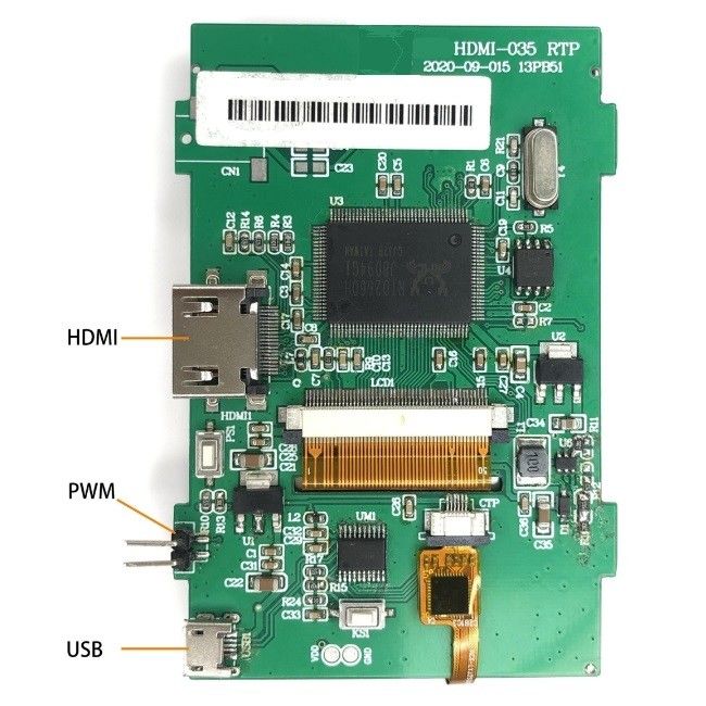 3.5”Hdmi Lcd Screen 320*480 Raspberry Pi Displays Touch Control Capacitive/Resistive