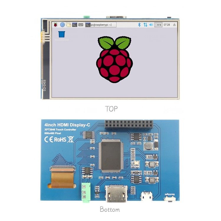 800x480 LCD Control Board 4'' HDMI Input Raspberry Pi Monitor With