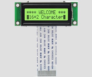 Monochrome Character LCD Display Module 16x2 Yellow Green Backlight Color