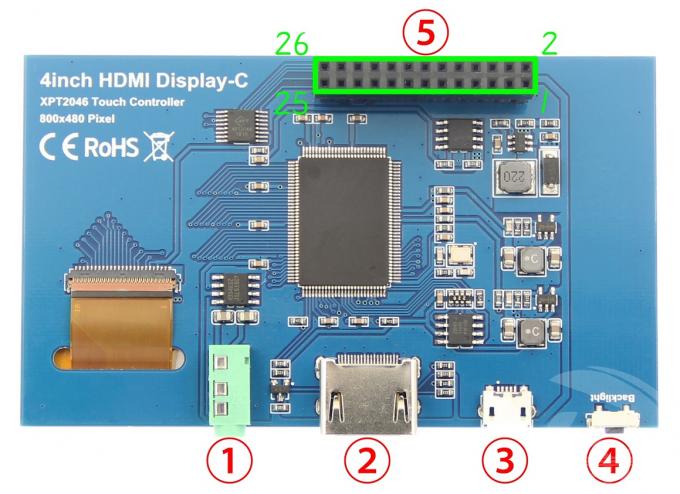 800x480 LCD Control Board 4'' HDMI Input Raspberry Pi Monitor With ...